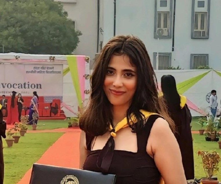 Aashika Singh at her IGDTUW convocation